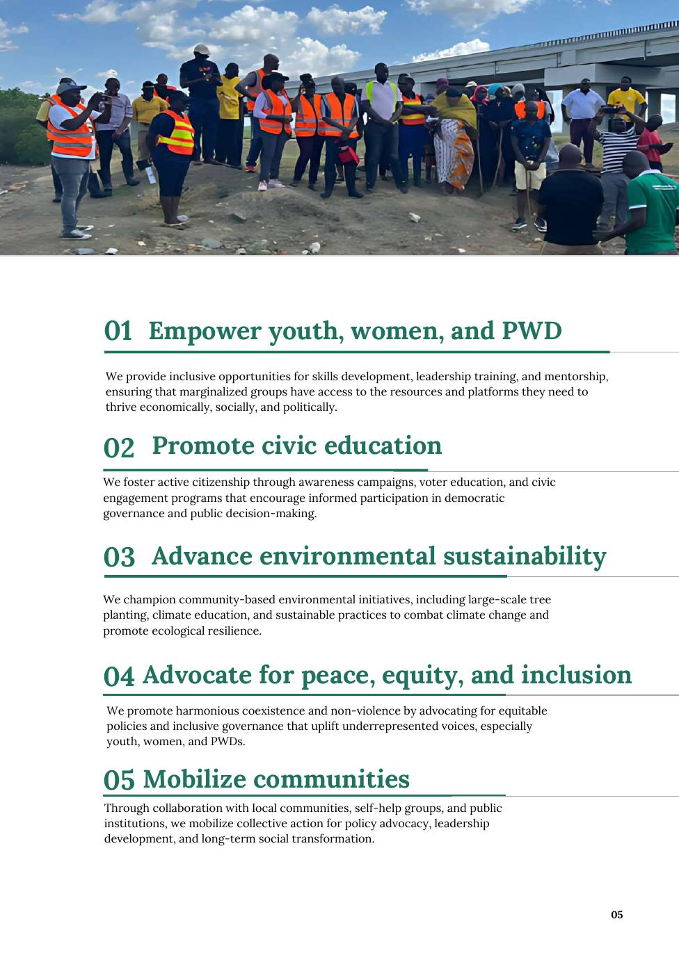 Organizational Profile — page 5