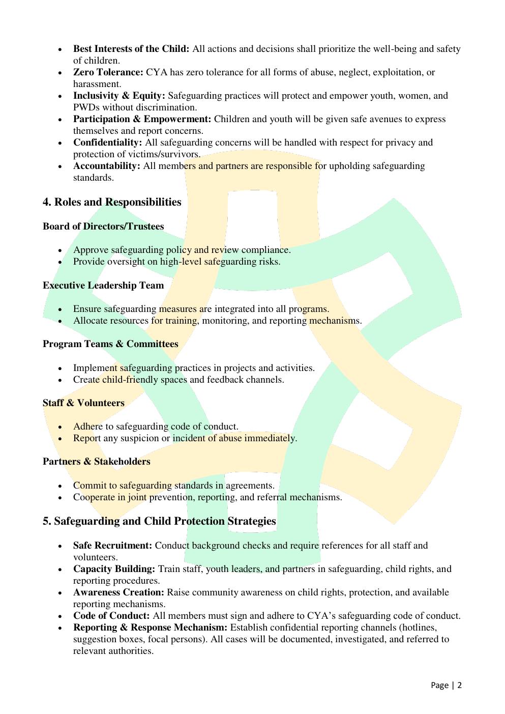 Safeguarding & Child Protection Policy — page 2
