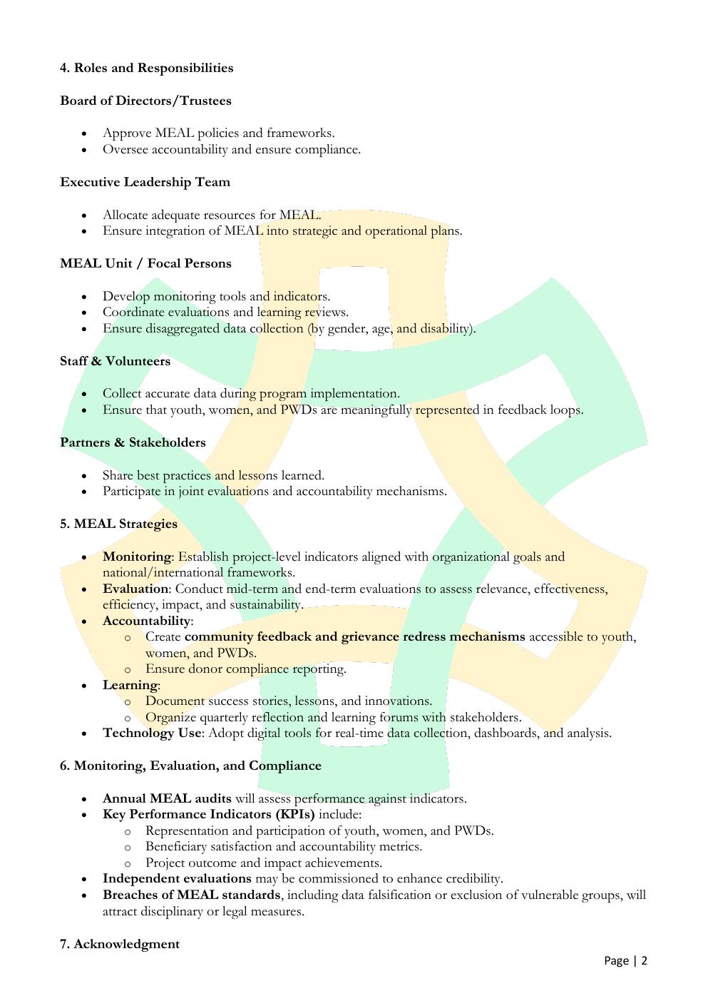 MEAL Policy — page 2